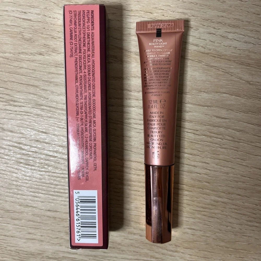 NIB Charlotte Tilbury Disney Hollywood‎ Beauty Light Wand Highlight Blush PINK